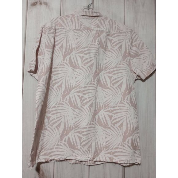 Express‎ Shirt Men's Large Blush Pink White Button Front - Picture 2 of 6